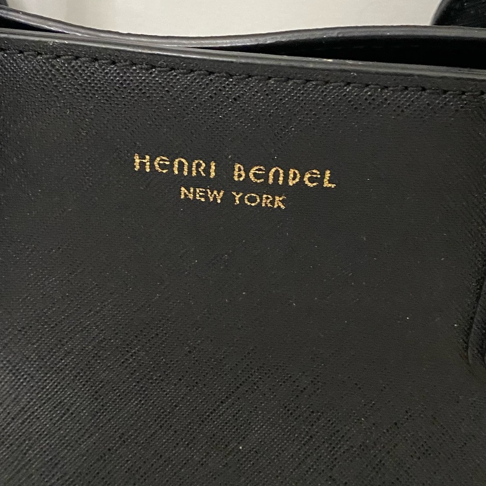 HENRI BENDEL Black Saffiano Leather Turnlock Bag - Picture 5 of 16